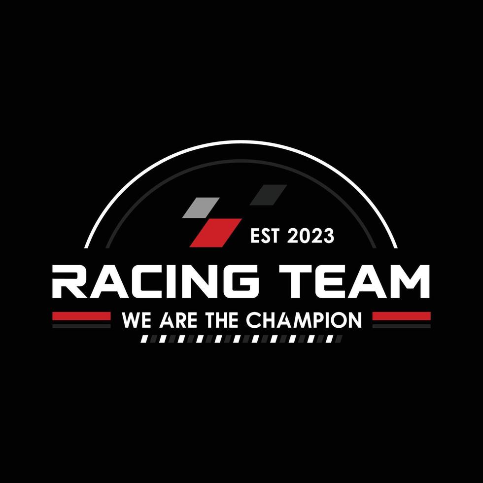 Racing sport typography design for print ready t shirts vector