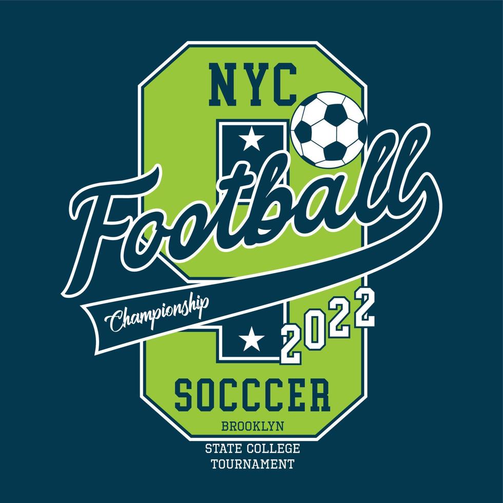 stock vector sport football typography t-shirt graphics vectors