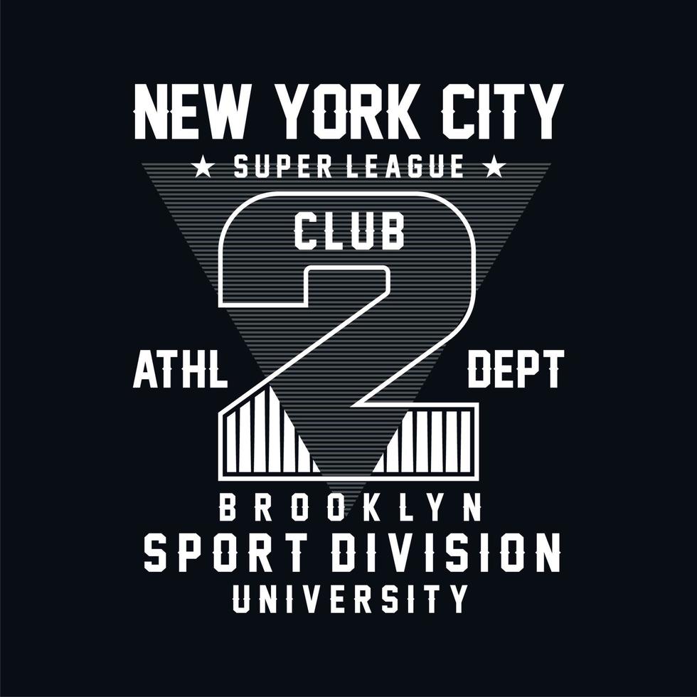 New York, Brooklyn typography, t-shirt graphics and other use vector