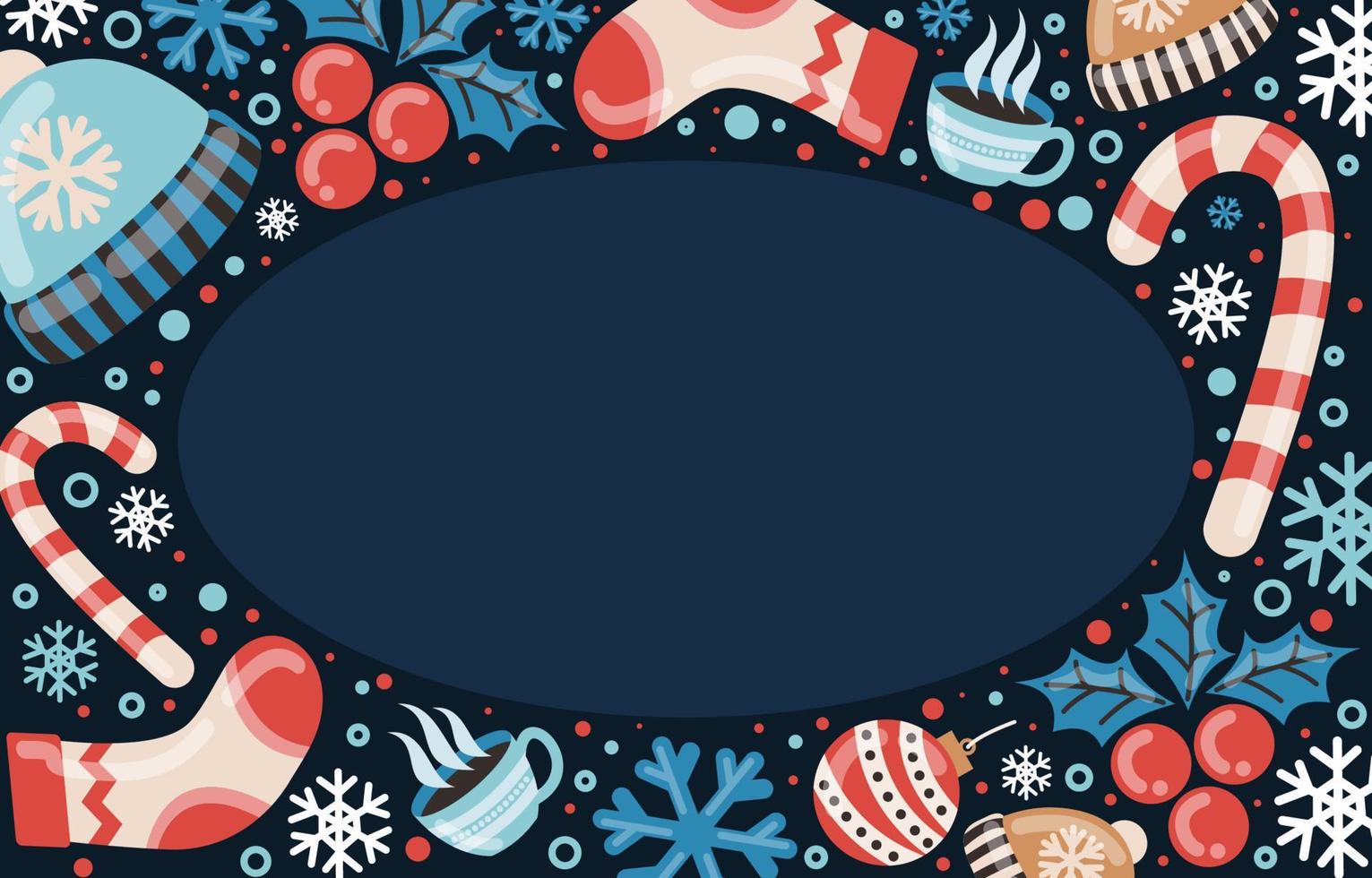 Winter Border Background vector