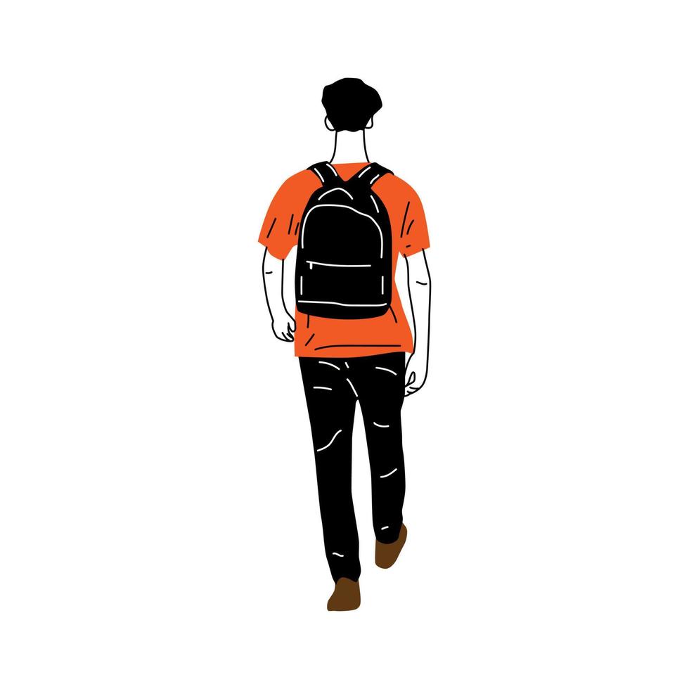 illustration character of a child at school vector