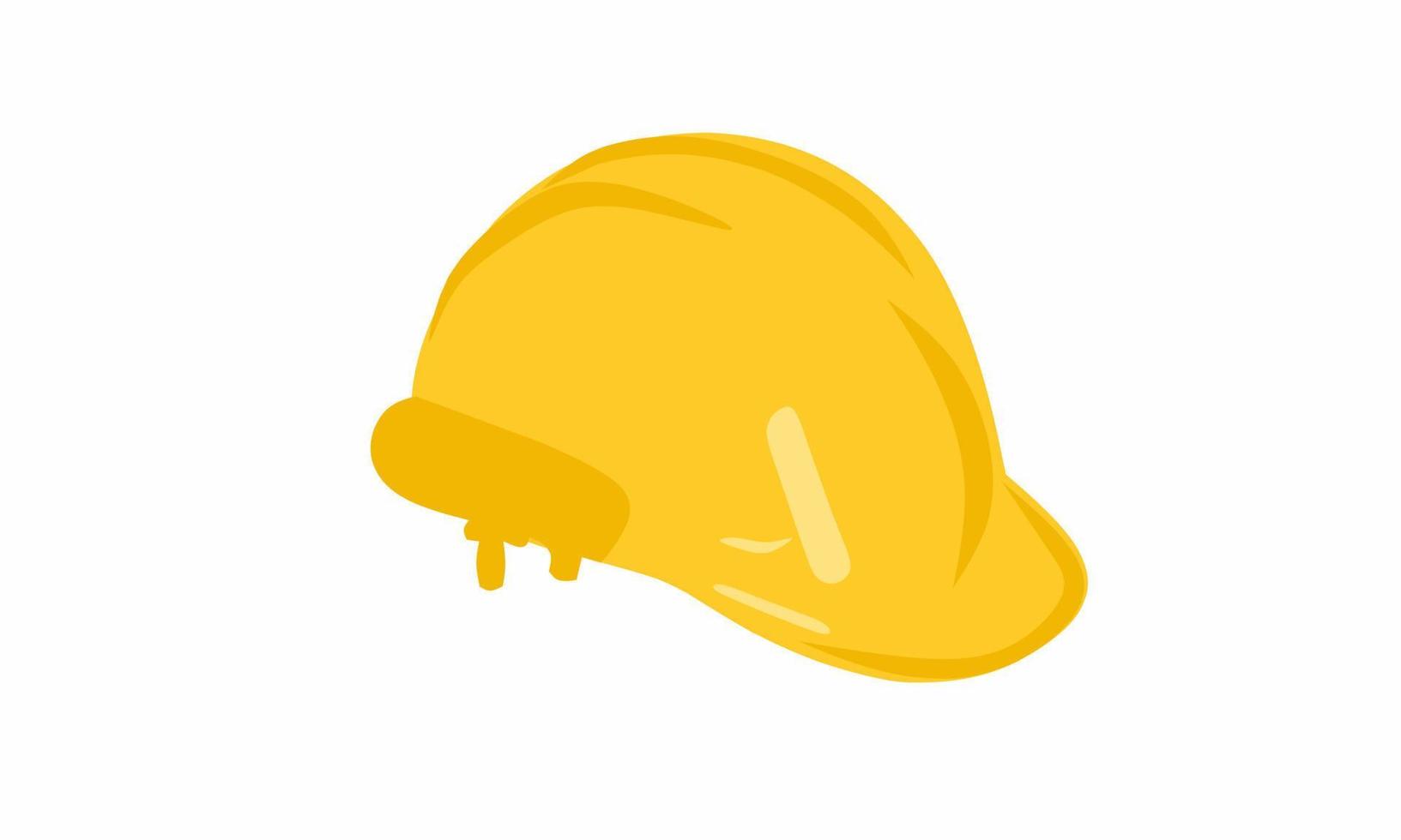 ilustración vectorial, casco de proyecto o casco de protección para la cabeza, aislado en fondo blanco vector