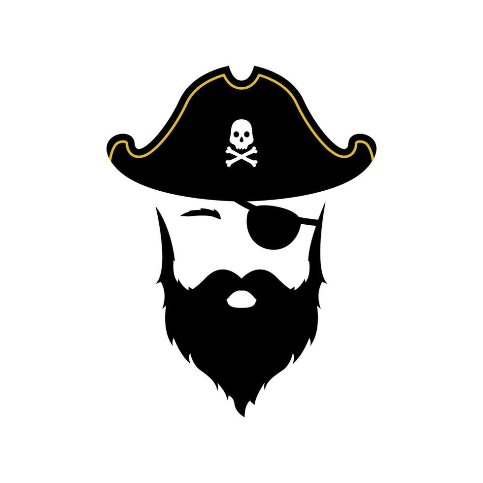 Pirate man icon isolated on white background. vector