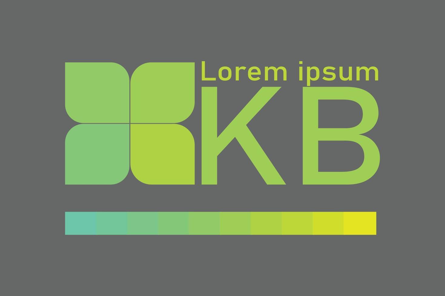logotipo cuadrado kb vector