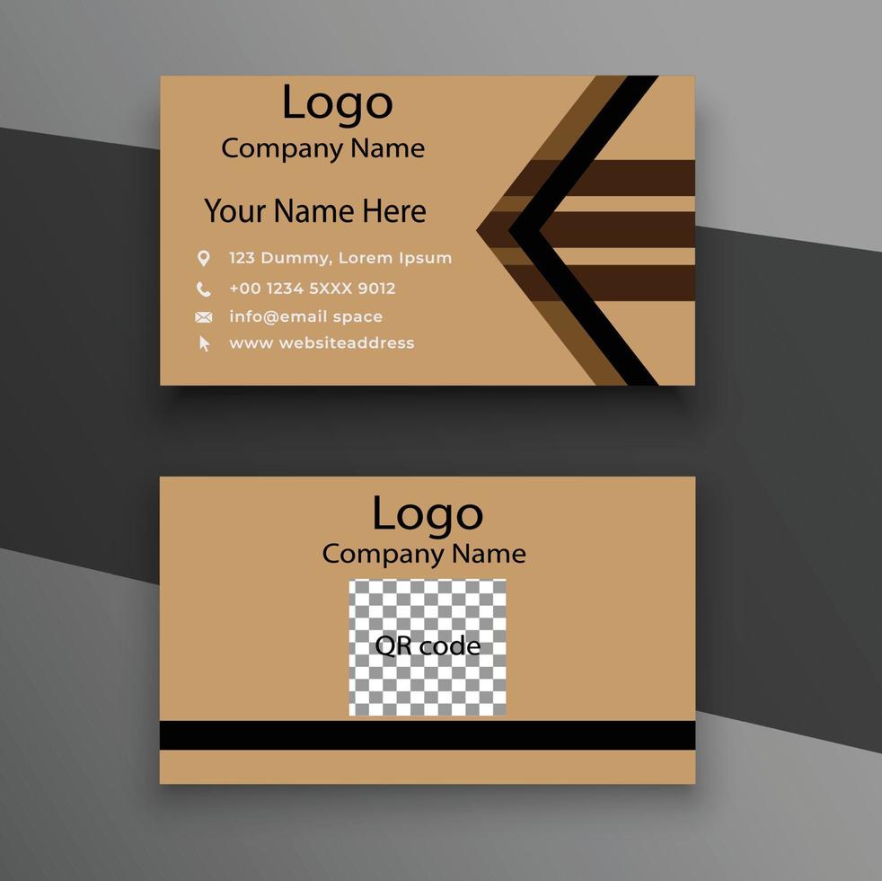 diseño de tarjeta de visita simple vector