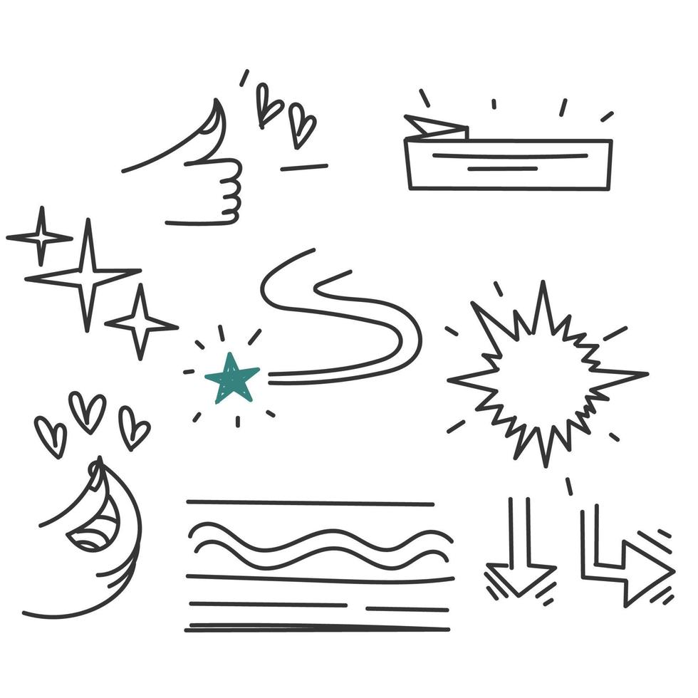 hand drawn doodle element illustration vector