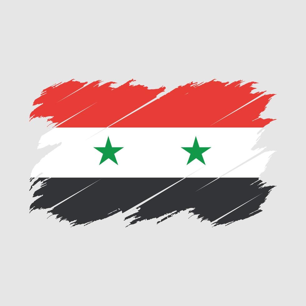 Syria Flag Brush vector