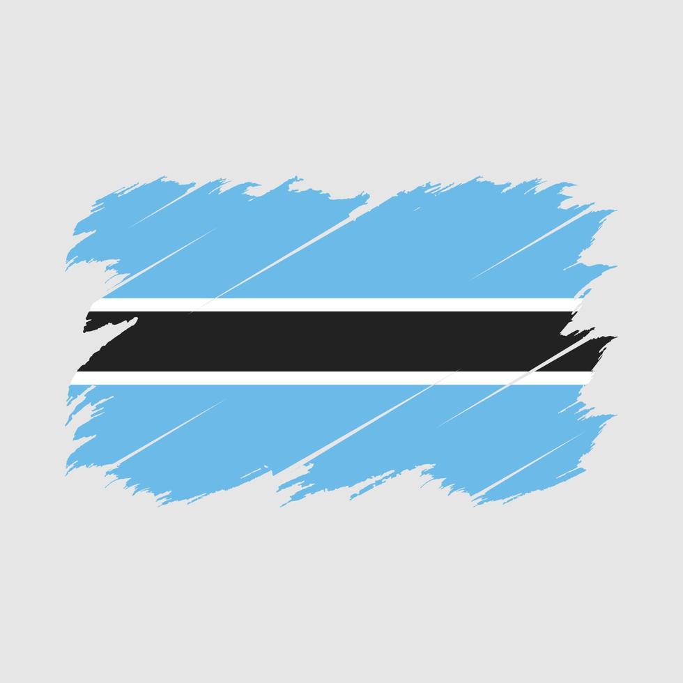 Botswana Flag Brush vector