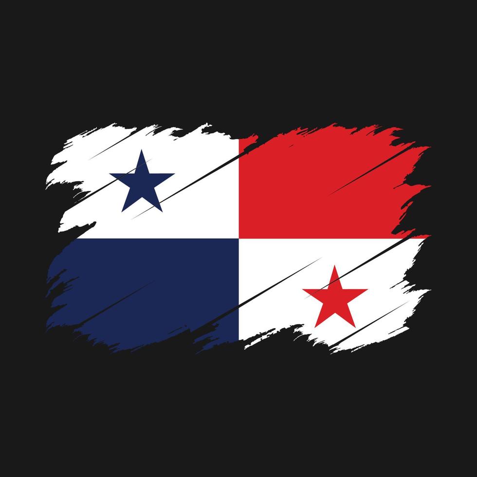 Panama Flag Brush vector