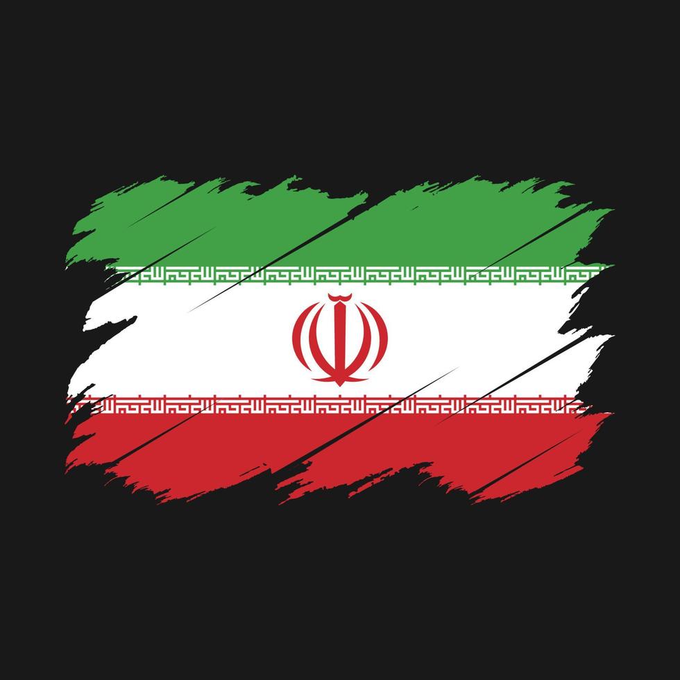 Iran Flag Brush vector