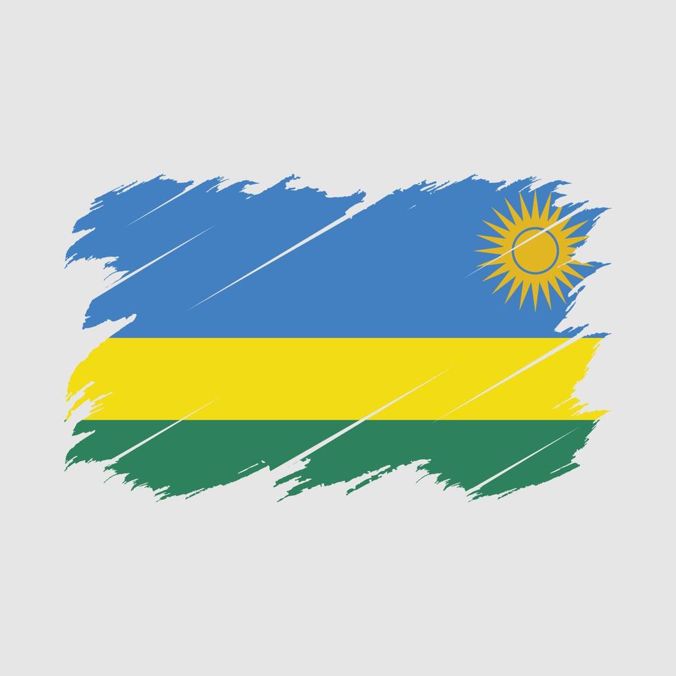 Rwanda Flag Brush vector