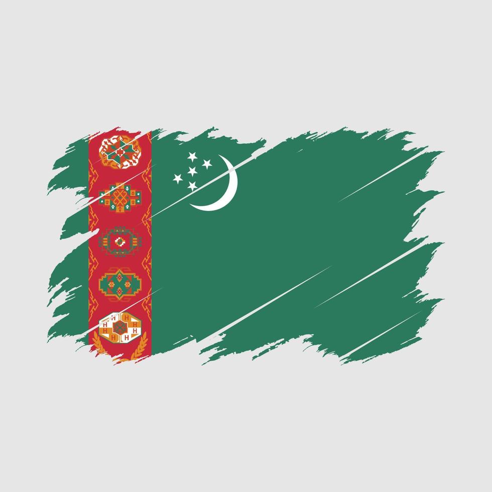 cepillo de bandera de turkmenistán vector