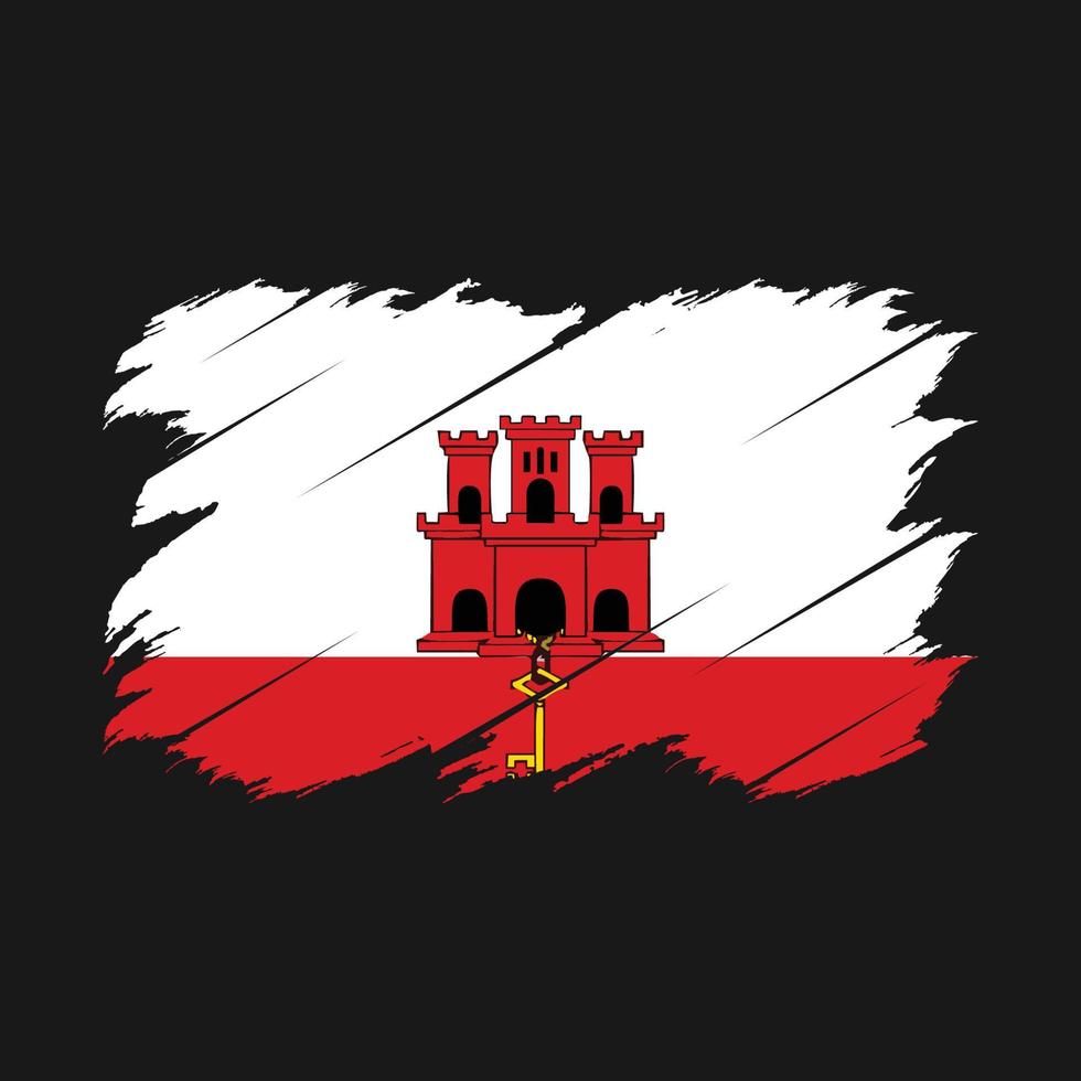 Gibraltar Flag Brush vector