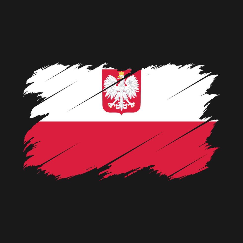 Poland Flag Brush vector
