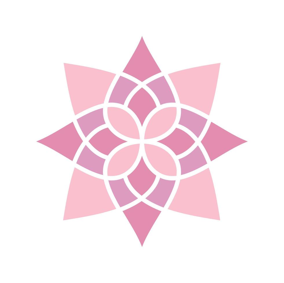 Flower Floral Lotus Pattern Logo design vector