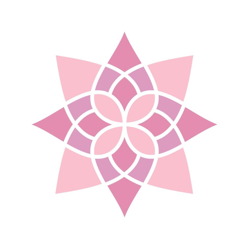 diseño de logotipo de patrón de flor de loto floral vector