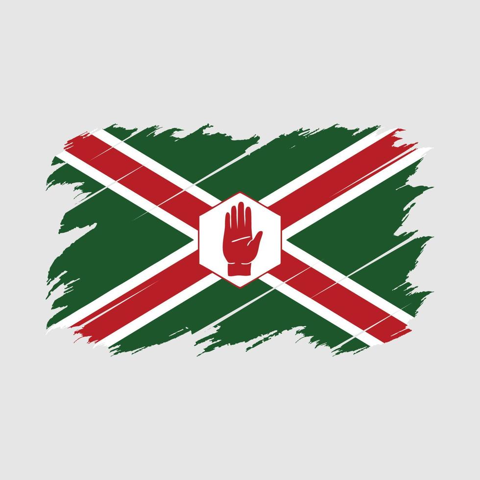 pincel de bandera de irlanda del norte vector