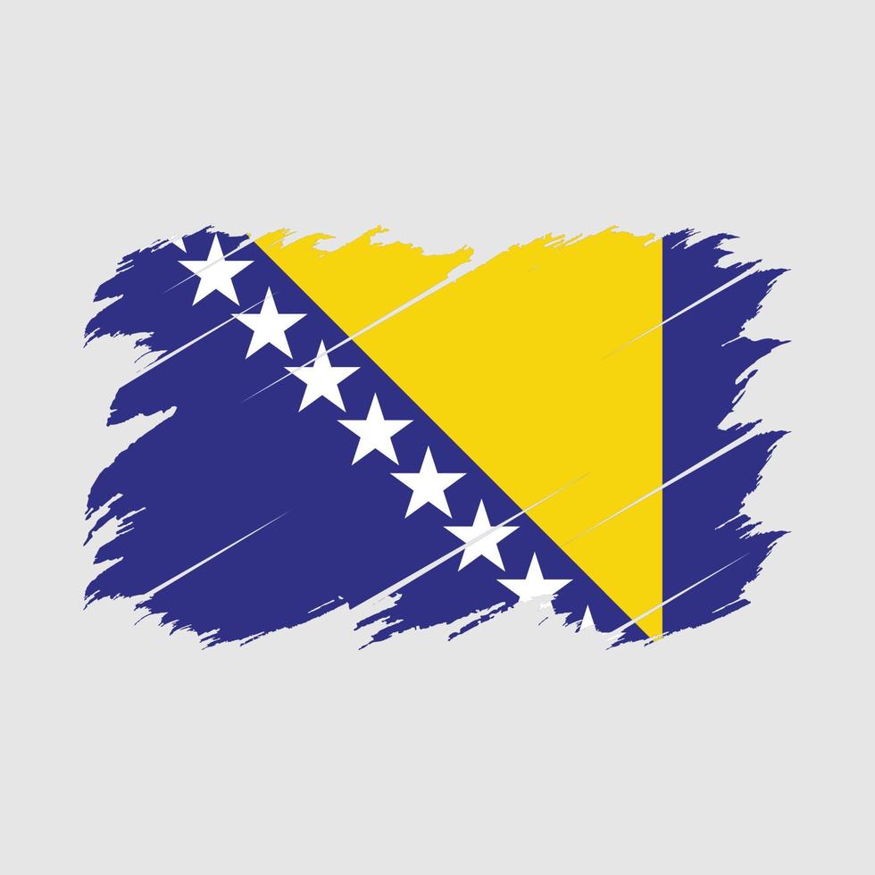 cepillo de la bandera de bosnia vector