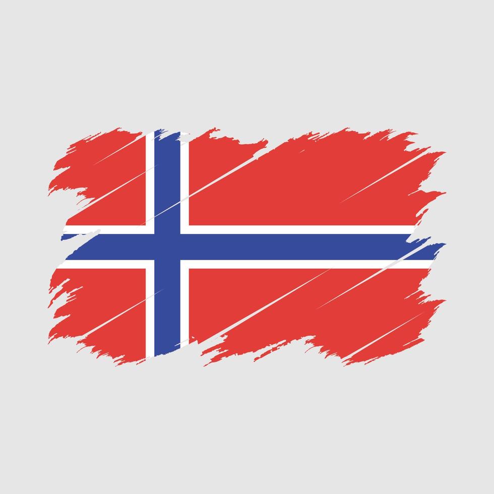 cepillo de bandera de noruega vector