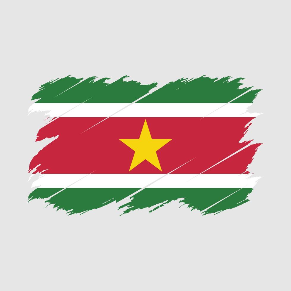 Suriname Flag Brush vector