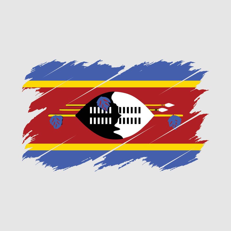 Swaziland Flag Brush vector