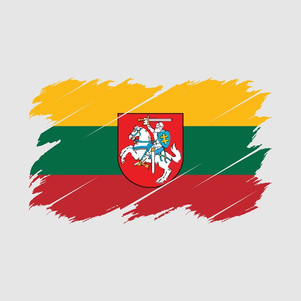 Lithuania Flag Brush vector