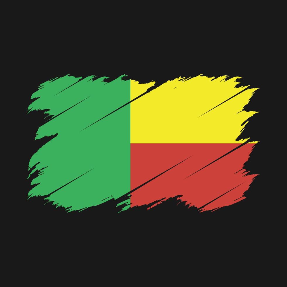 Benin Flag Brush vector