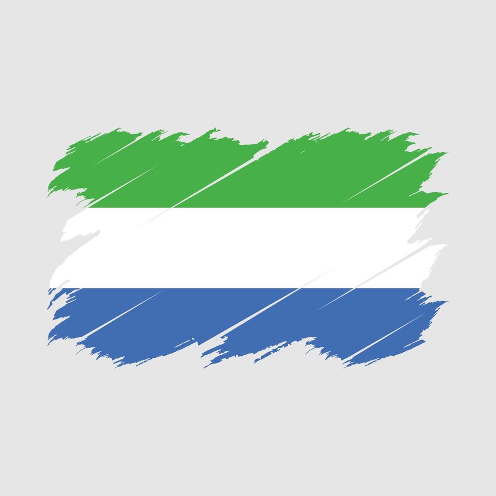 Sierra Leone Flag Brush vector