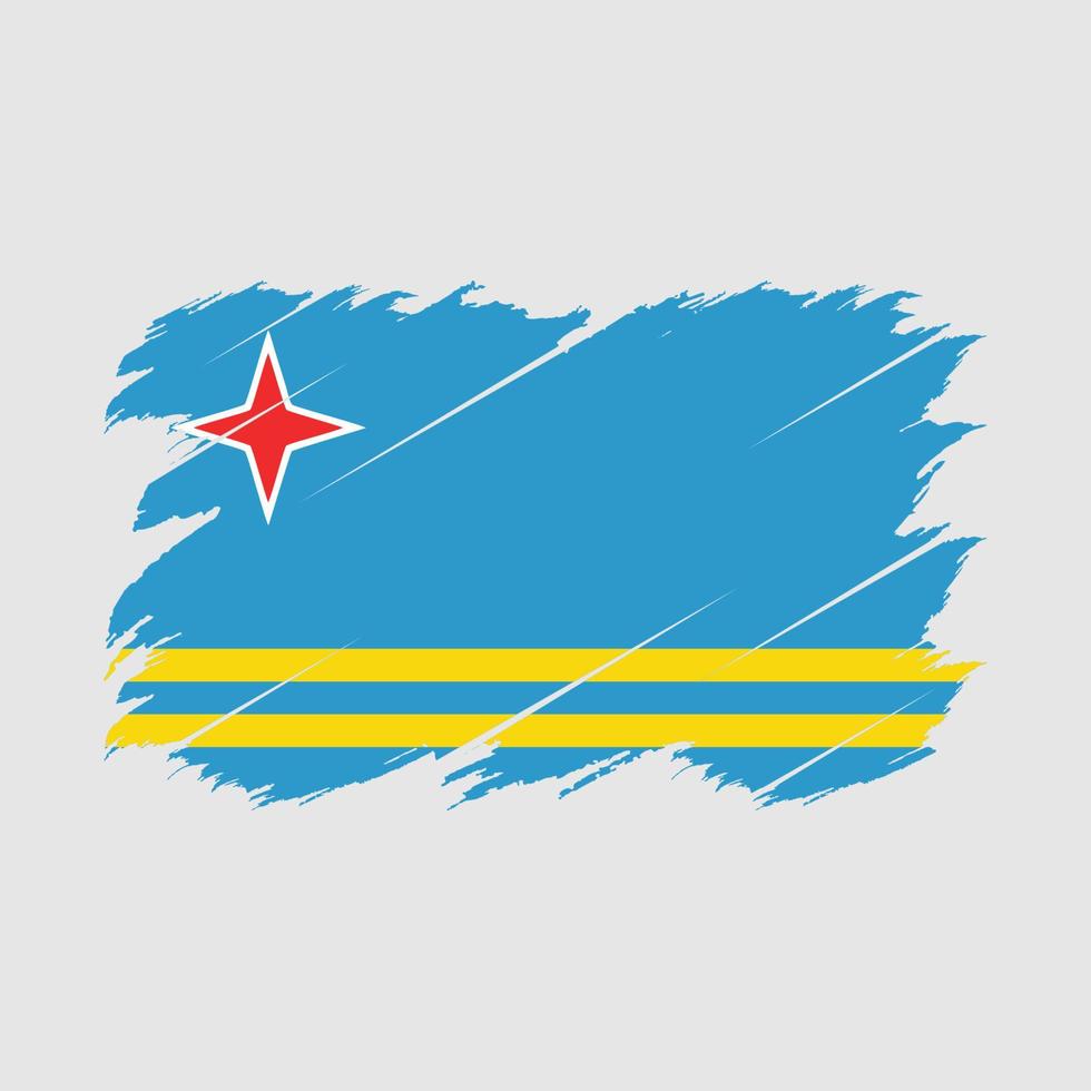 Aruba Flag Brush vector