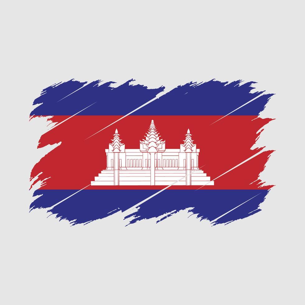 Cambodia Flag Brush vector