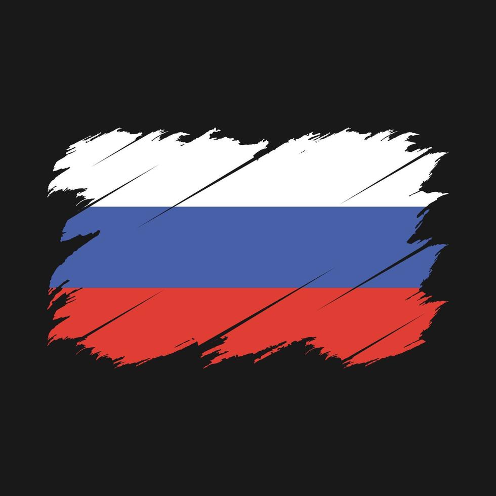 cepillo de bandera de rusia vector