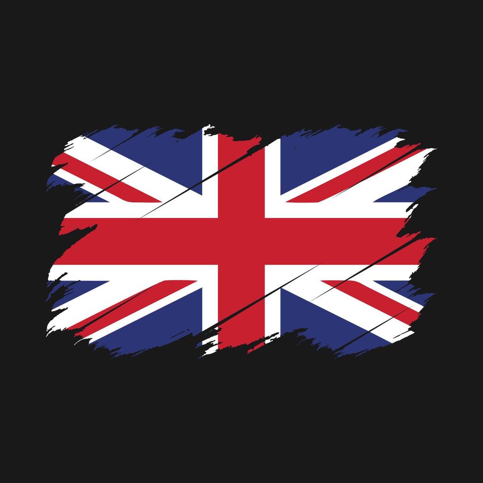 United Kingdom Flag Brush vector