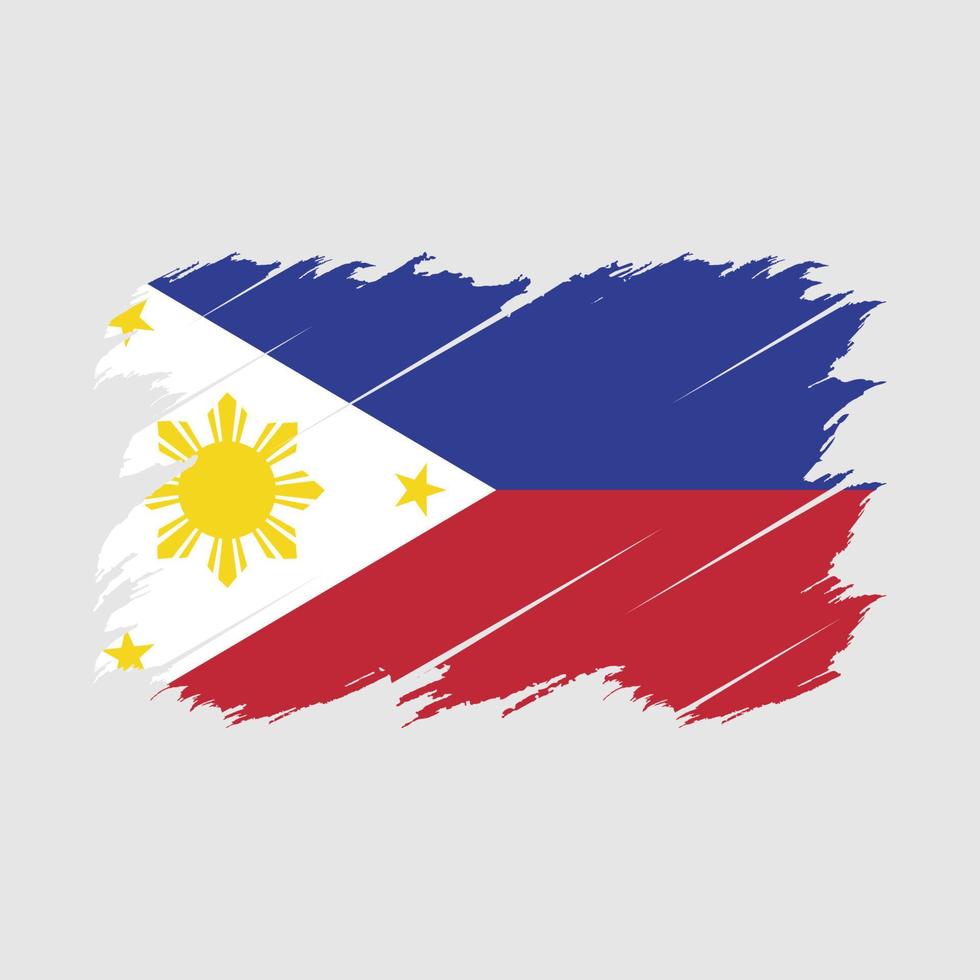 pincel de bandera de filipinas vector