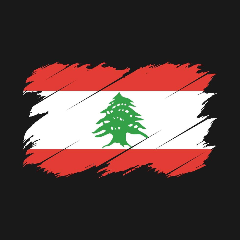 Lebanon Flag Brush vector