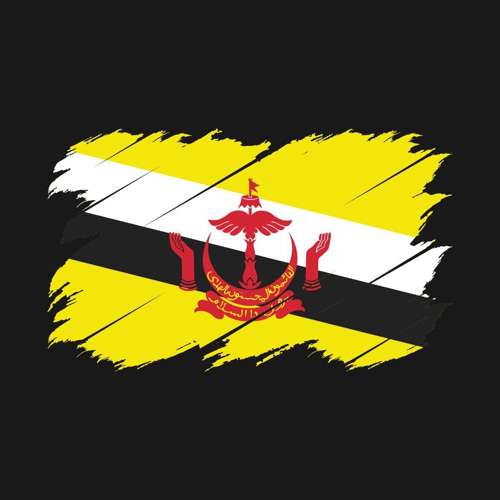 Brunei Flag Brush vector