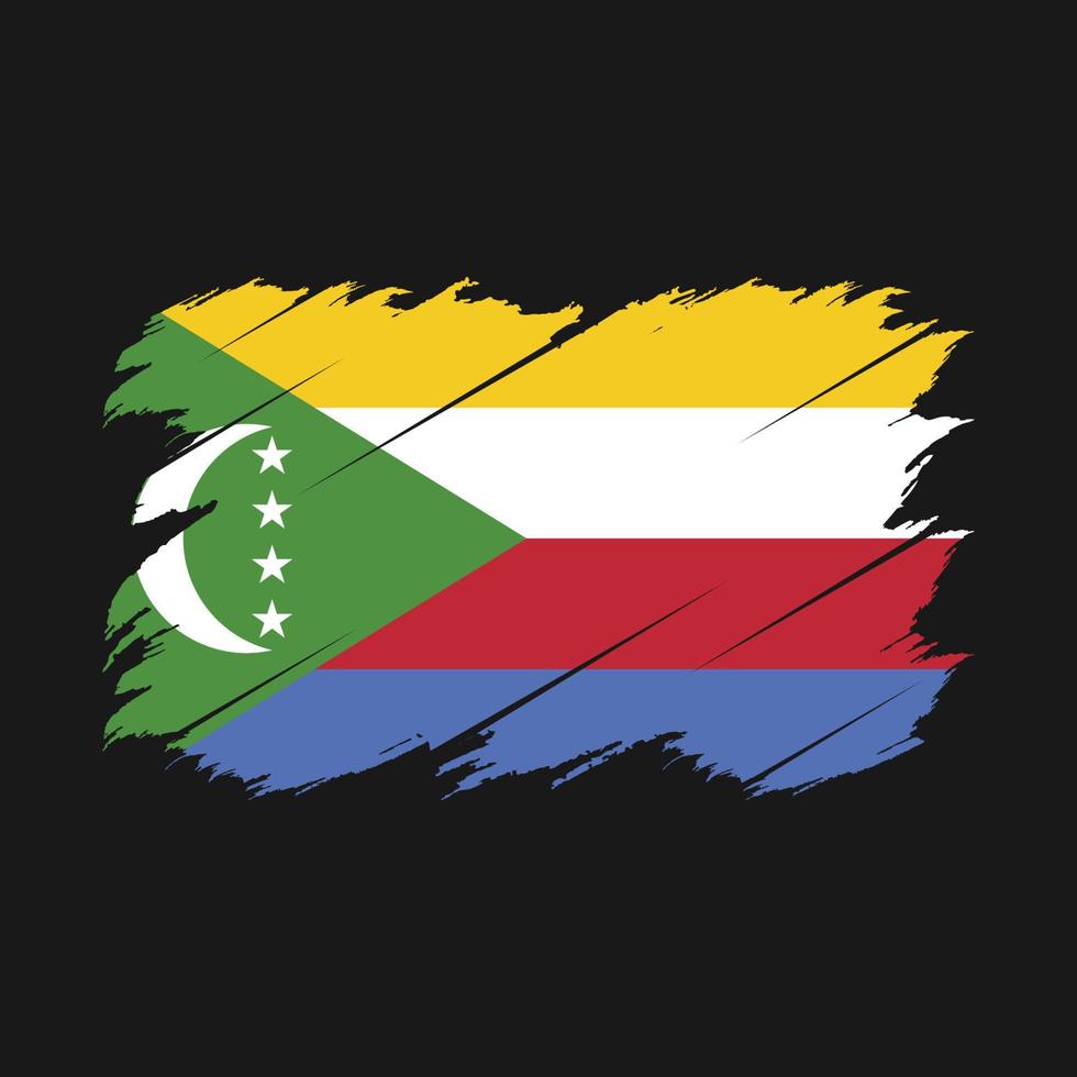 Comoros Flag Brush vector