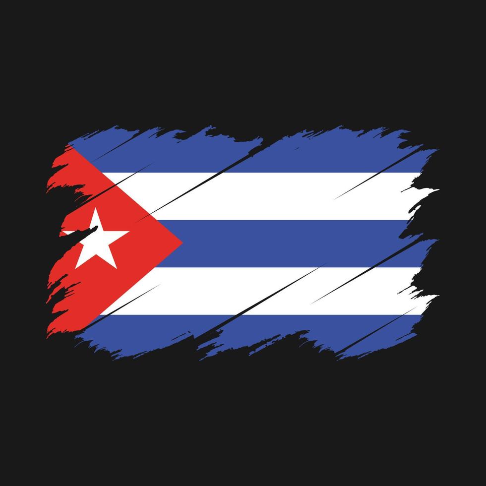 Cuba Flag Brush vector