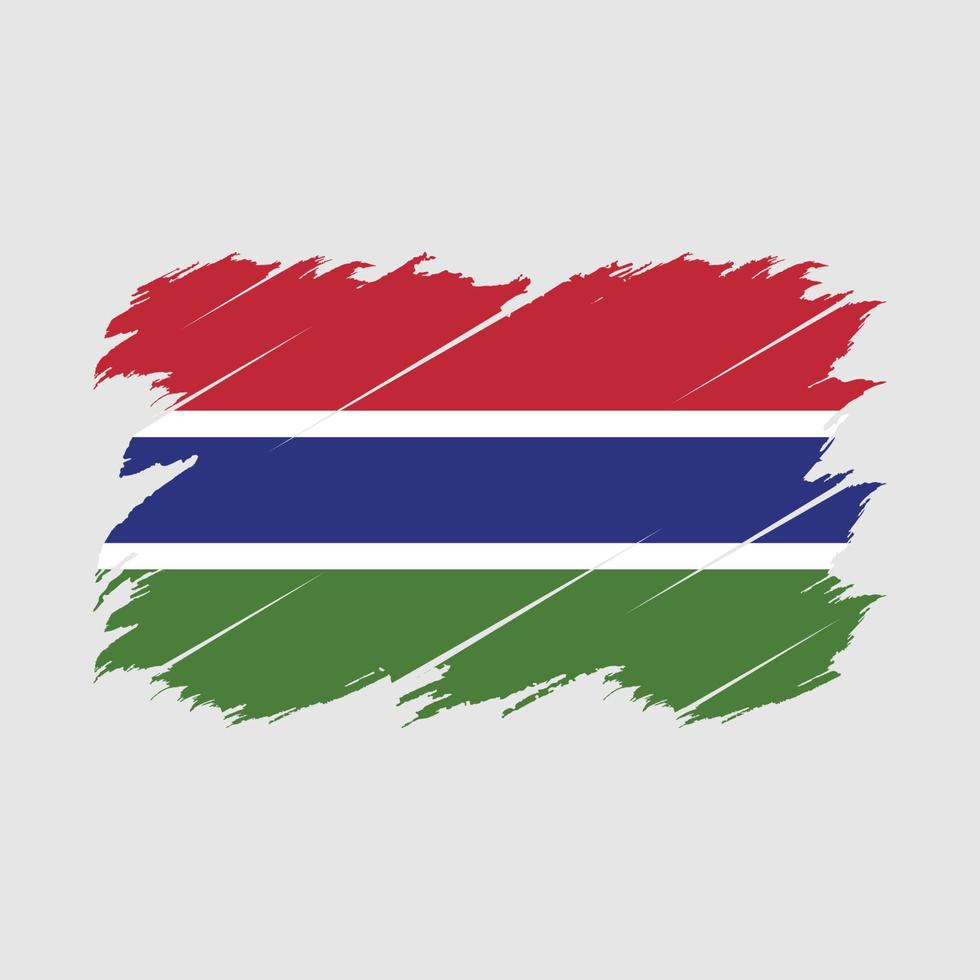 pincel de bandera de gambia vector