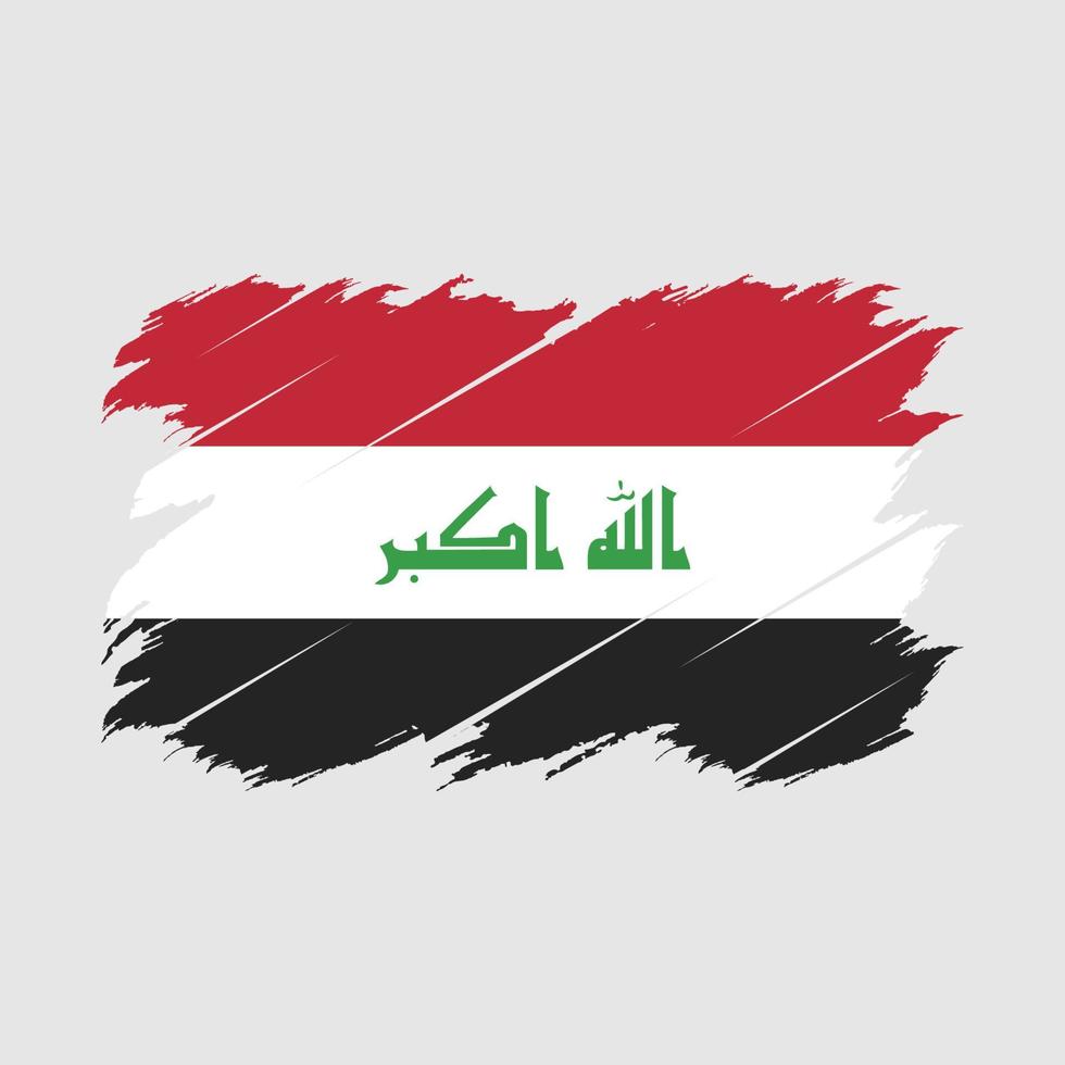 cepillo de bandera de irak vector