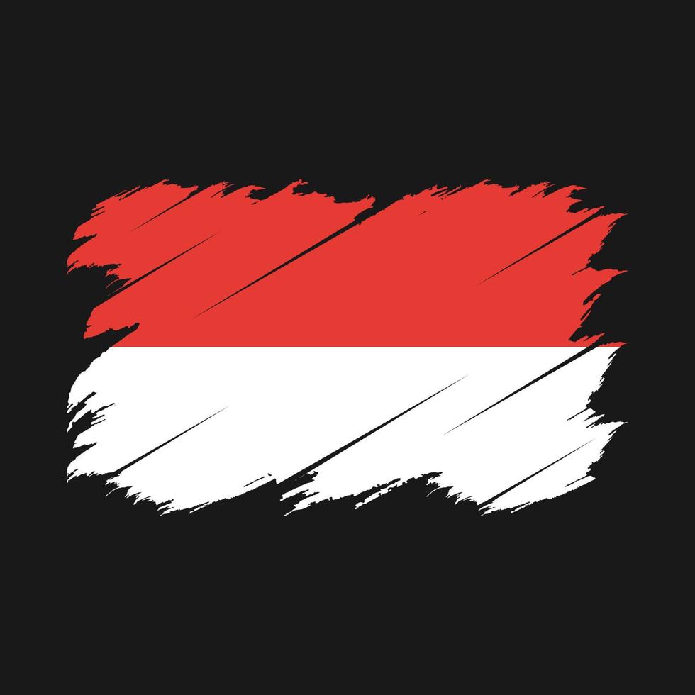 Indonesia Flag Brush vector