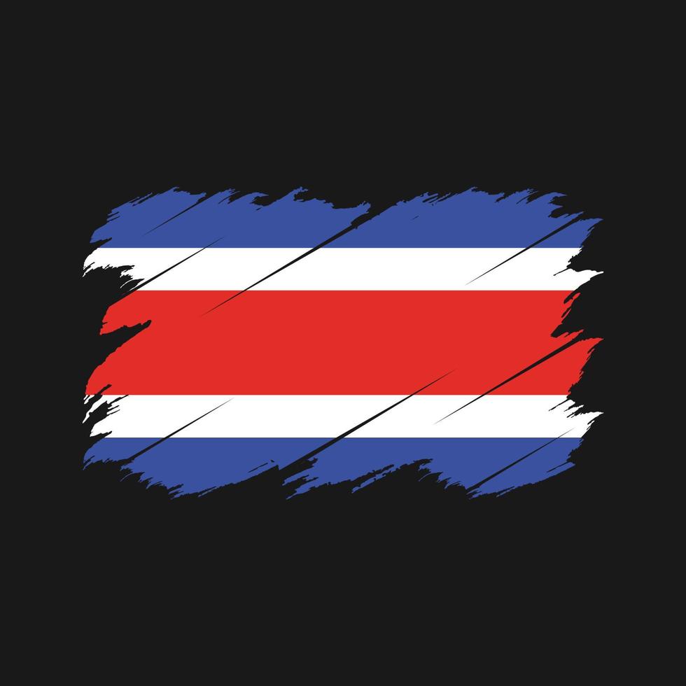 Costa Rica Flag Brush vector