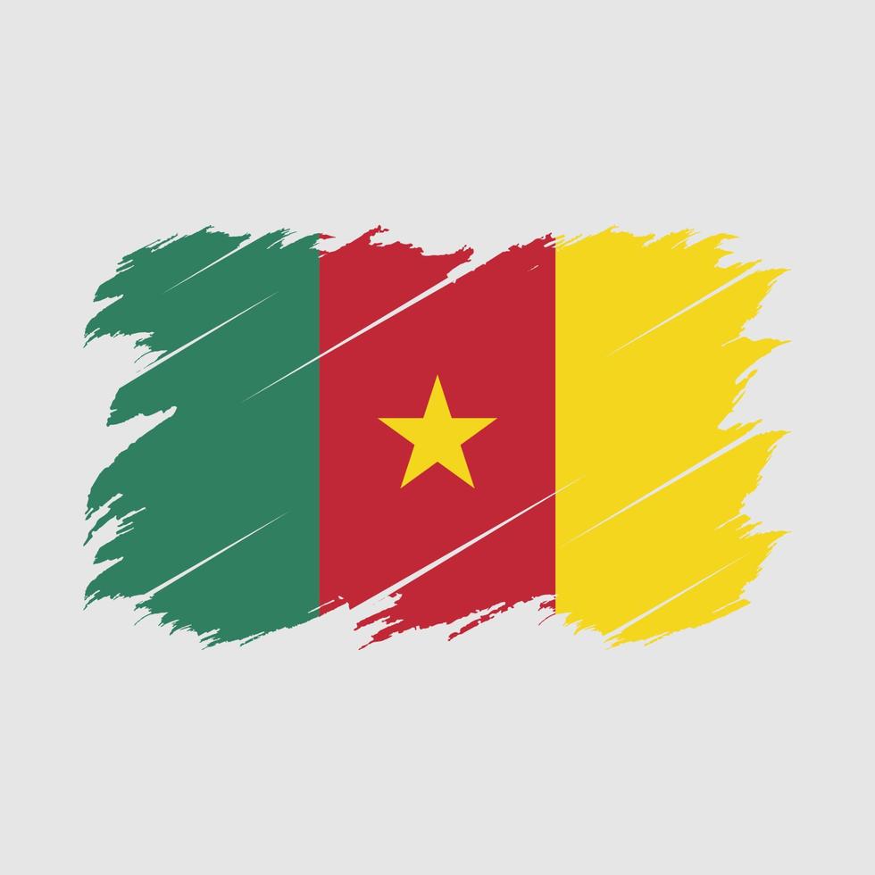 Cameroon Flag Brush vector