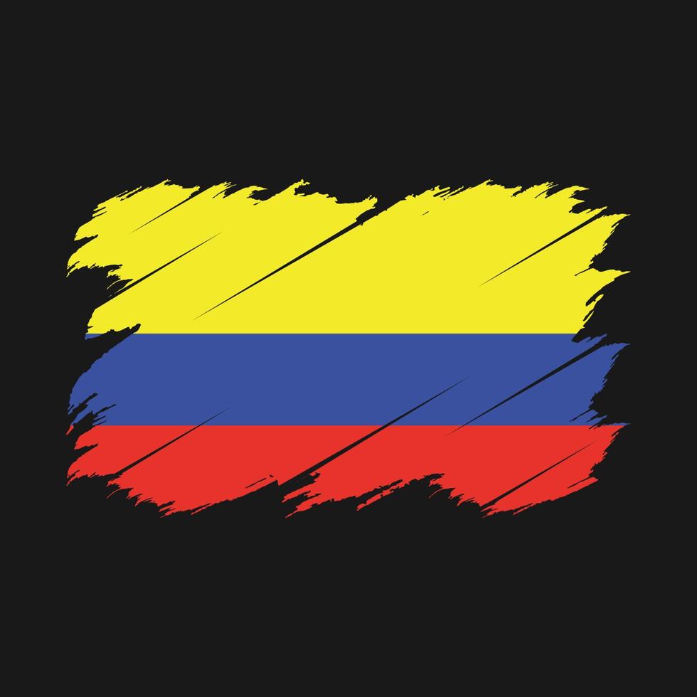 Colombia Flag Brush vector