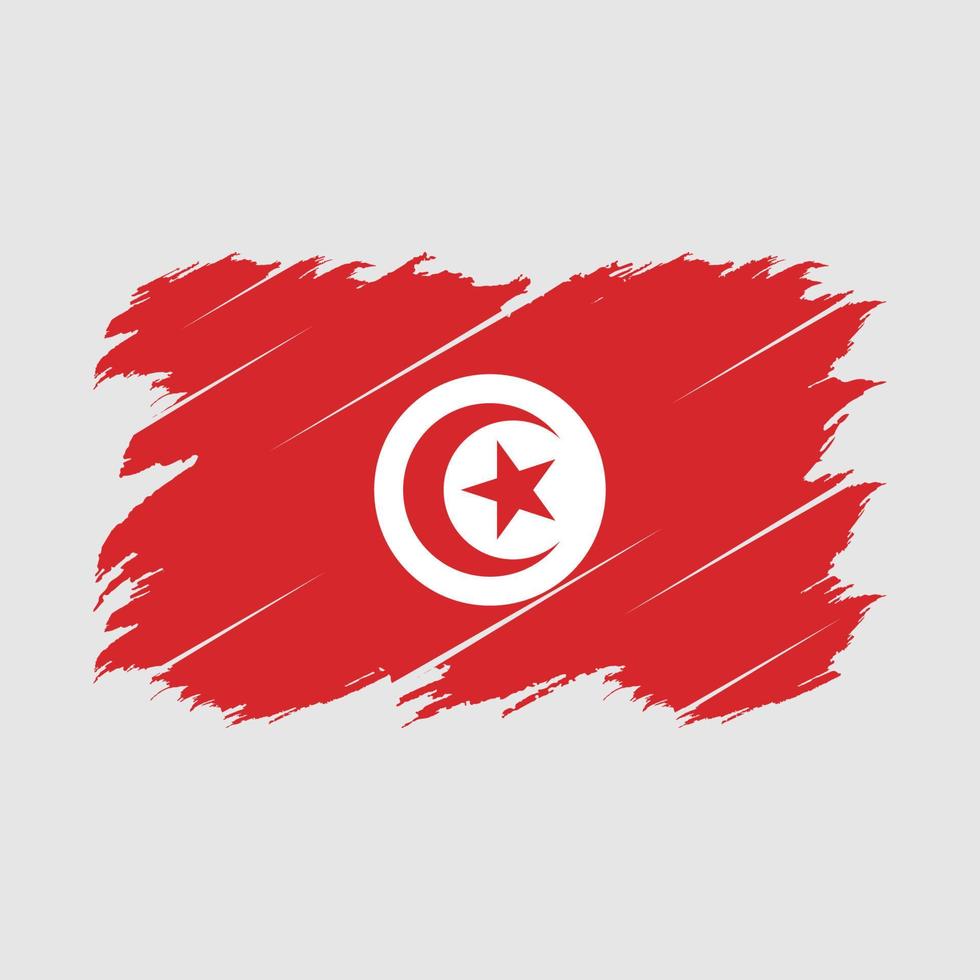 Tunisia Flag Brush vector