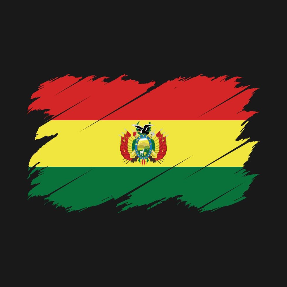 cepillo de bandera de bolivia vector