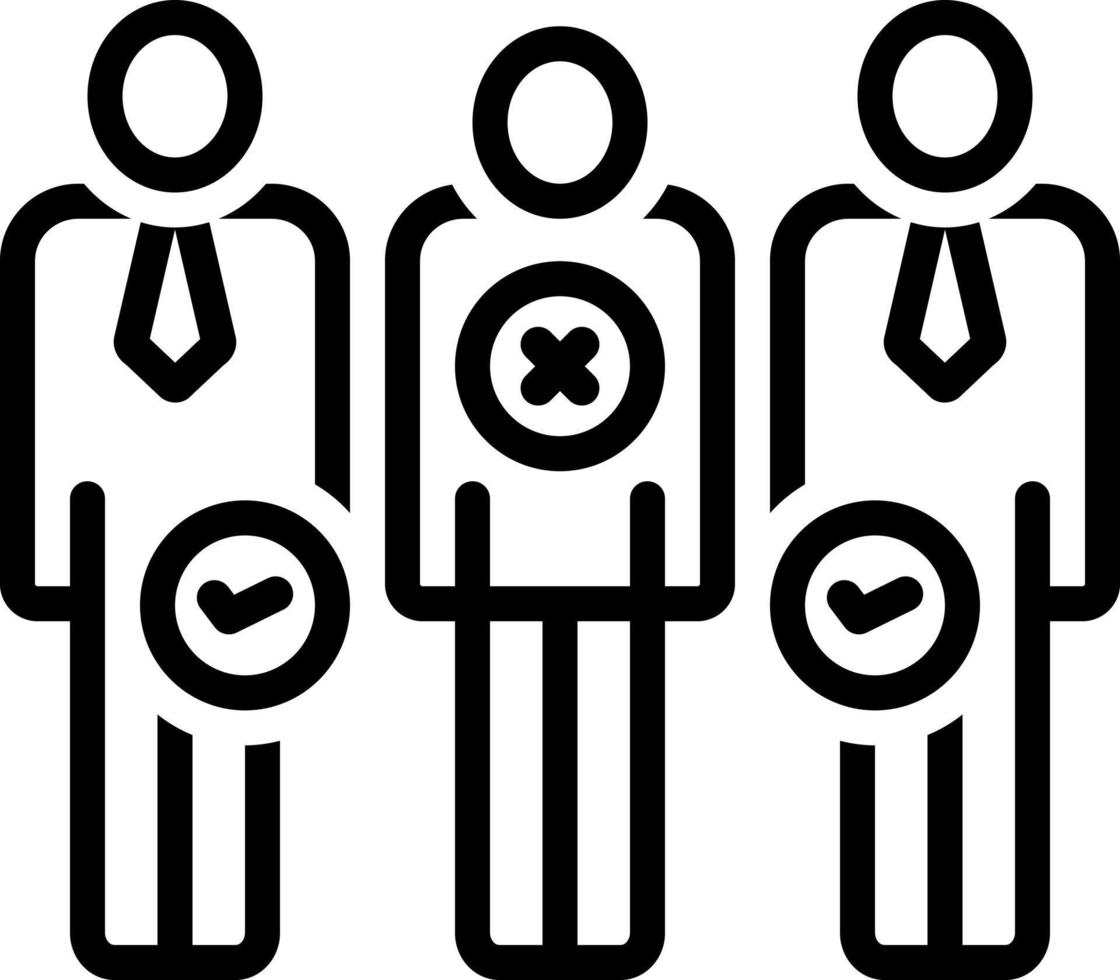 line icon for discrimination vector