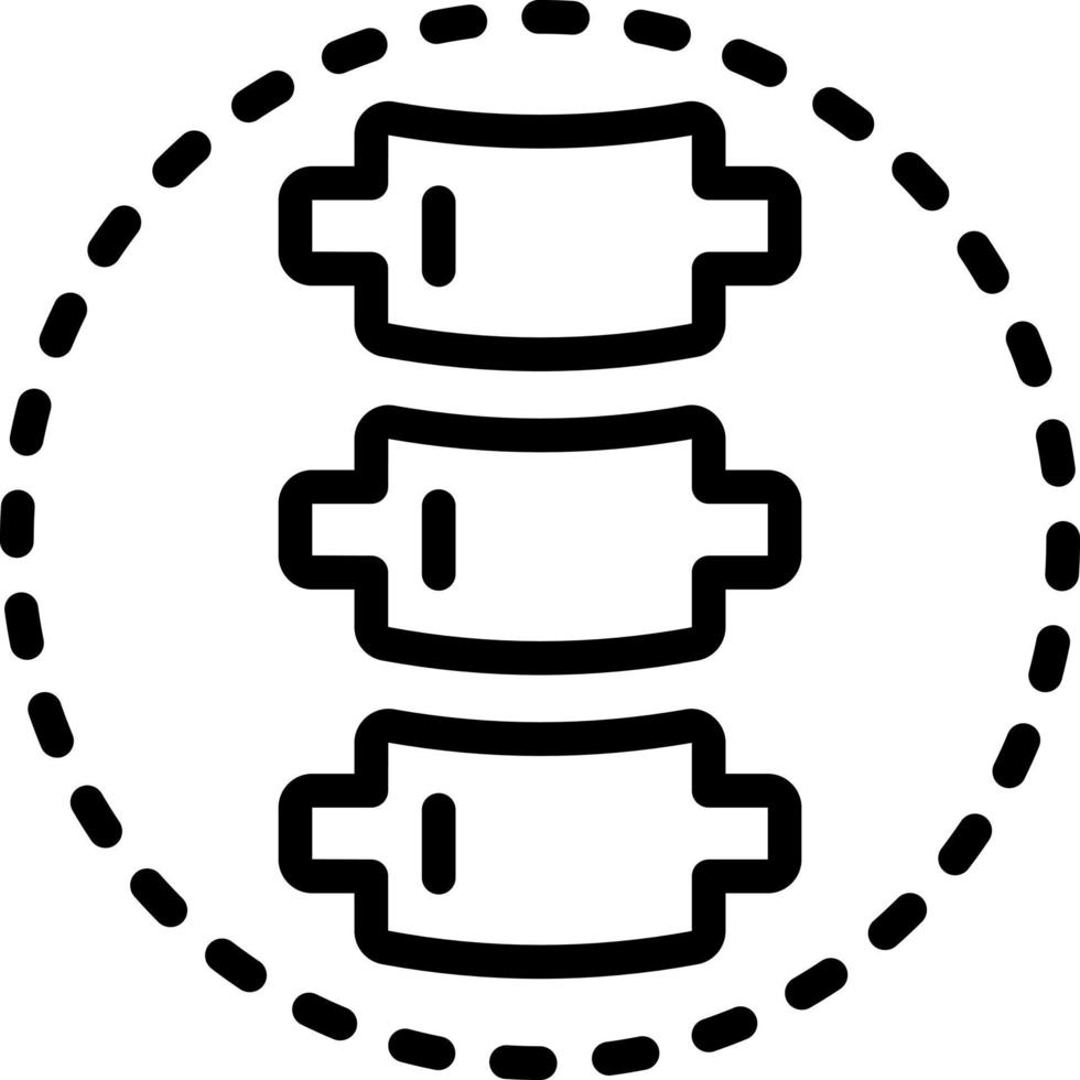 line icon for spine vector