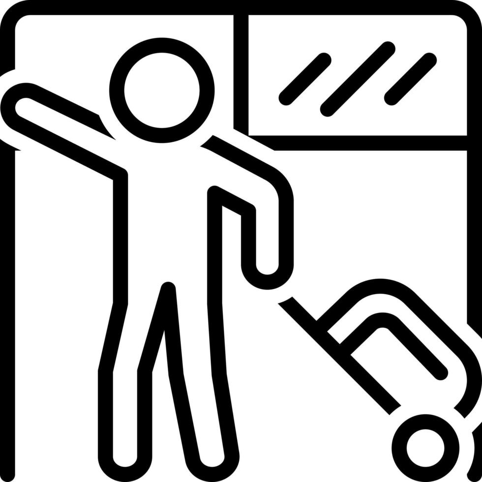 line icon for traveller vector