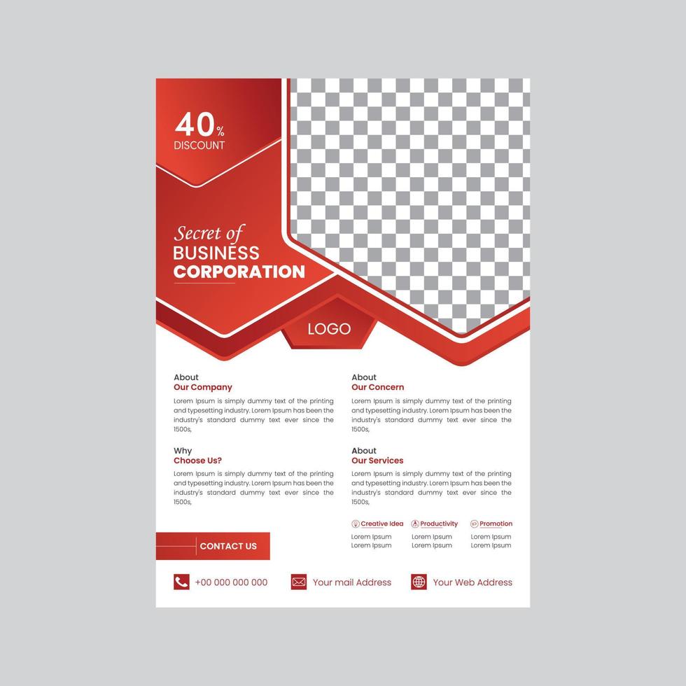 Modern Business Flyer A4 Size Poster Template Pro Vector