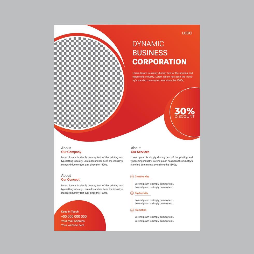 Modern Business Flyer A4 Size Poster Template Pro Vector